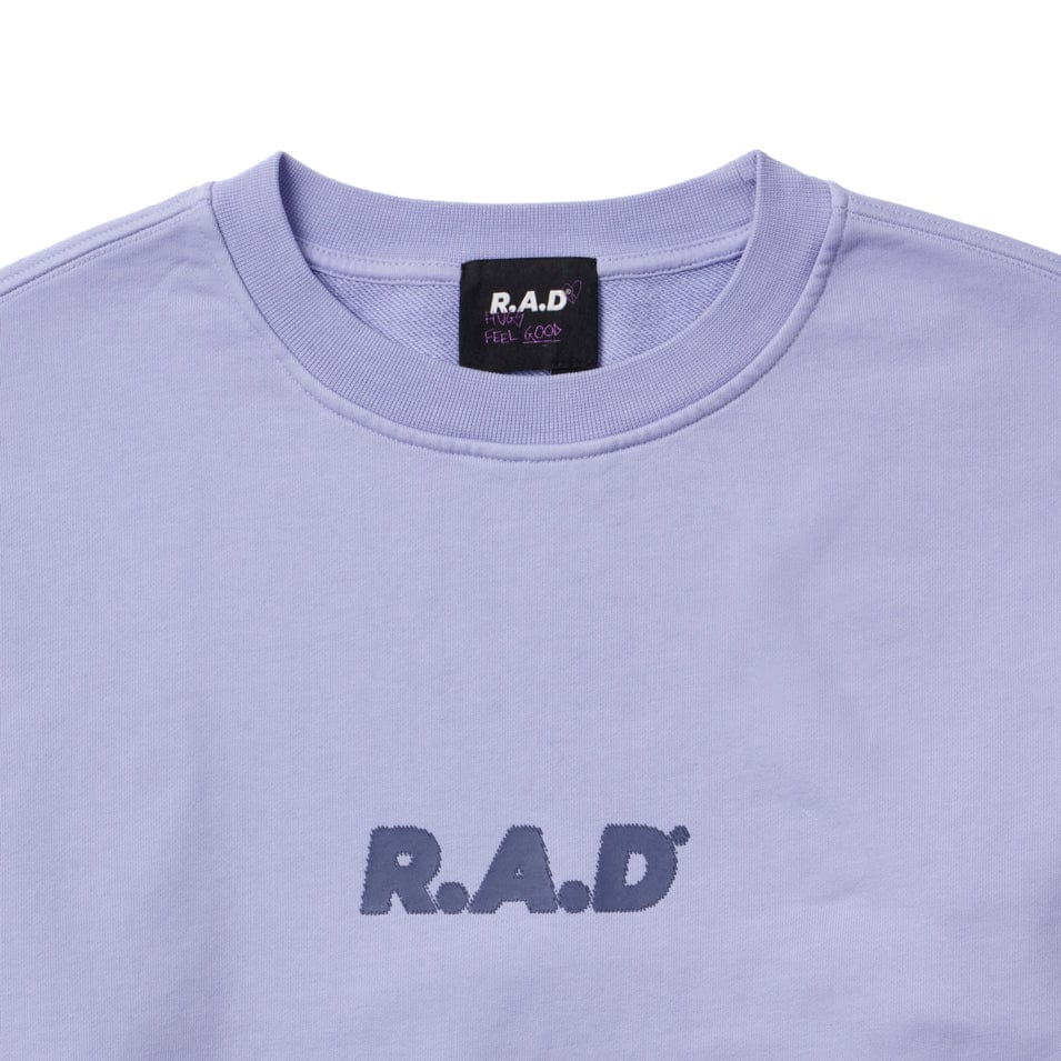 Lavender R.A.D sweatshirt.