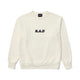 Off-white crewneck sweatshirt.