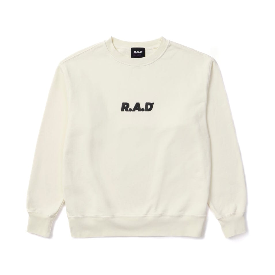 Off-white crewneck sweatshirt.