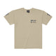 Khaki short-sleeve t-shirt.