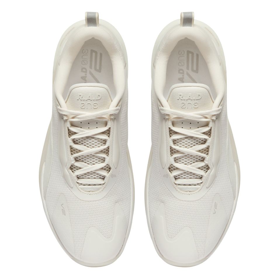 Pair of white athletic shoes R.A.D® ONE V2 3X WHITE for active lifestyles
