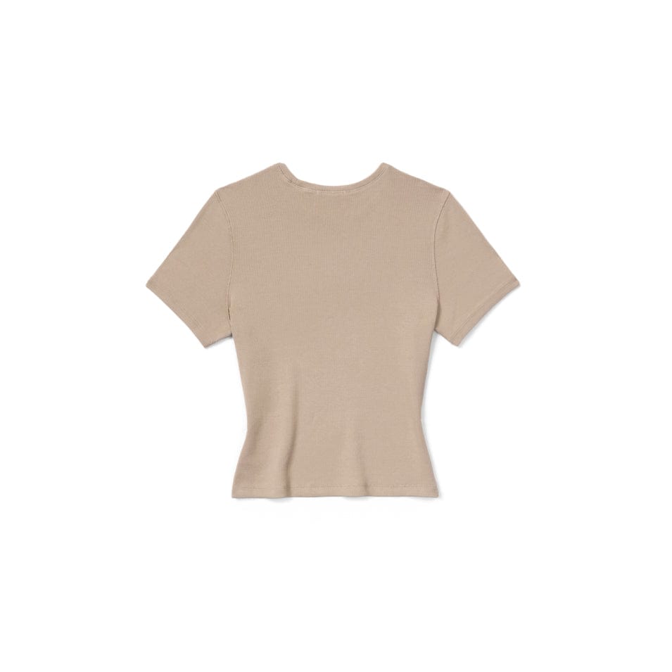 RIB TEE SOFT TAUPE - Rib Tee - 3