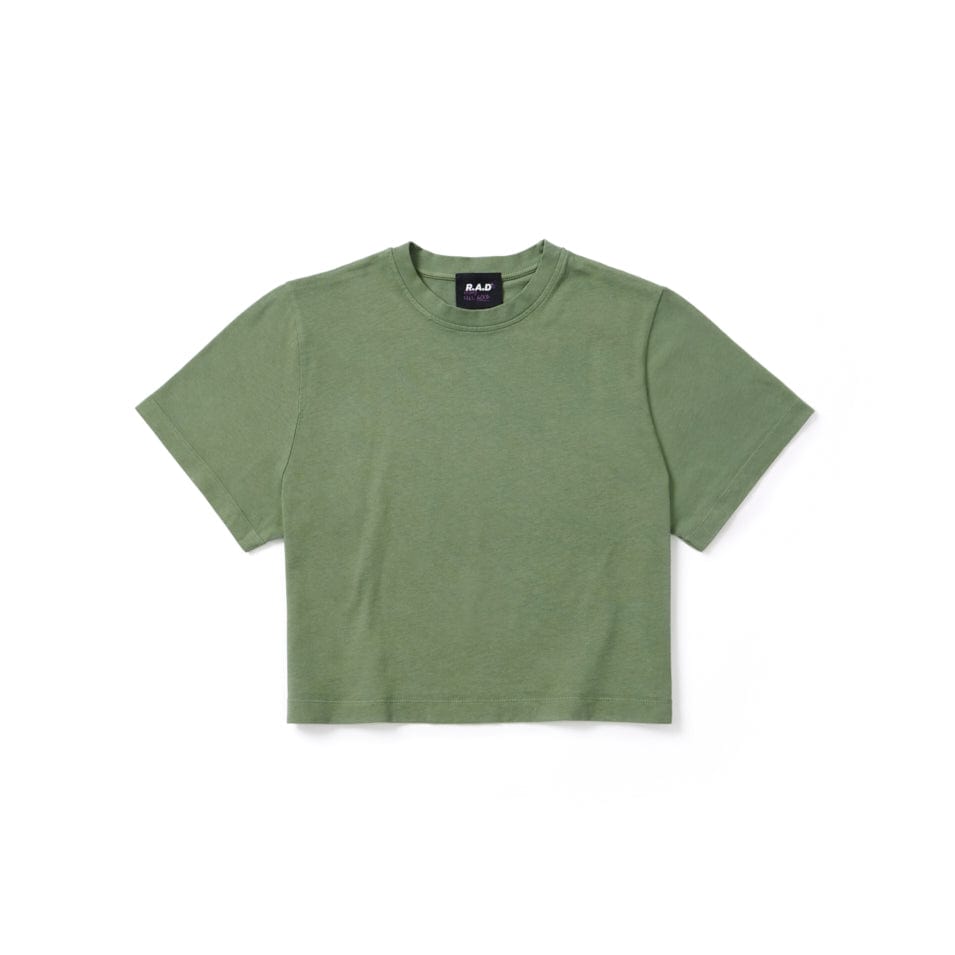 Olive green crop top.